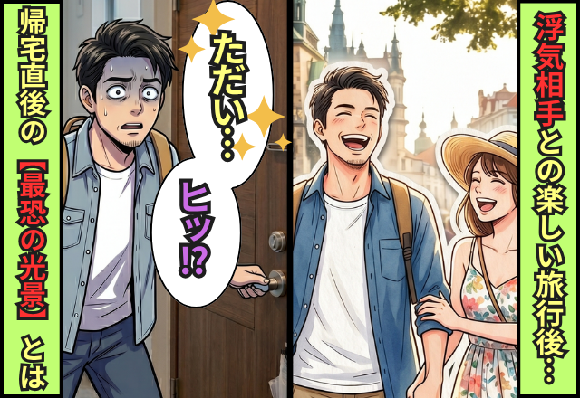 浮気女との旅行から“ルンルン”で帰宅した夫。しかしドアを開けた瞬間⇒用意されていた【最恐の光景】に凍りつく！？