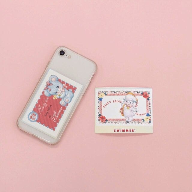 ファミマプリント SWIMMER ファミマプリントのSWIMMERのシールでスマホをデコレーション
