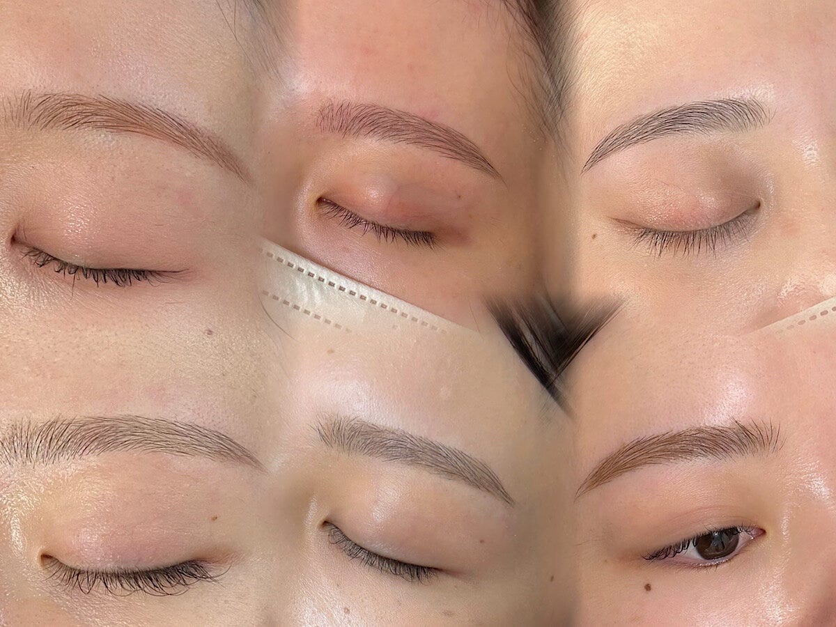 顔型別おすすめ眉デザインの比較サンプル写真