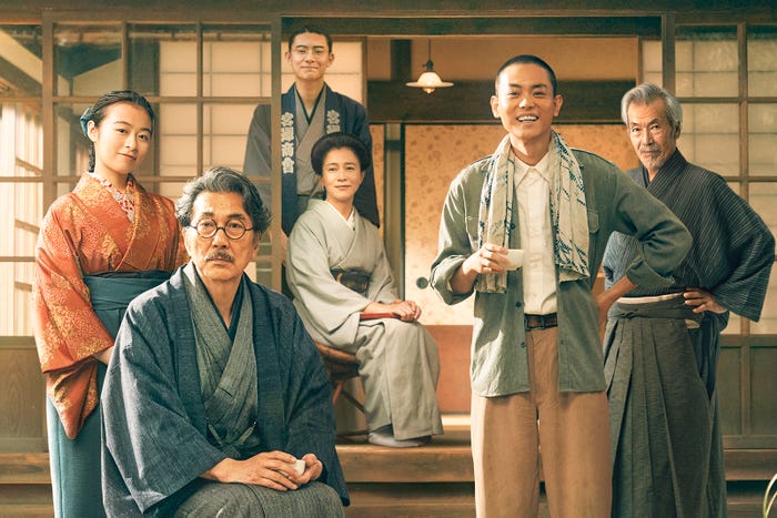 森七菜、役所広司、豊田裕大、坂井真紀、菅田将暉、田中泯(C)2022「銀河鉄道の父」製作委員会