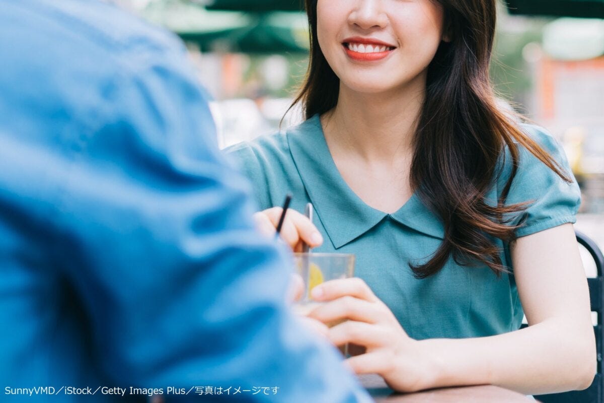 男女　外　会話