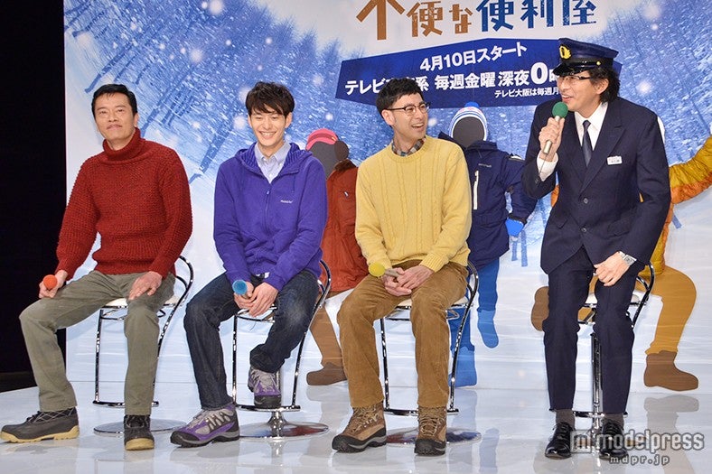 トーク中の様子（左から）遠藤憲一、岡田将生、鈴木浩介、鈴井貴之監督