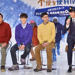 トーク中の様子（左から）遠藤憲一、岡田将生、鈴木浩介、鈴井貴之監督