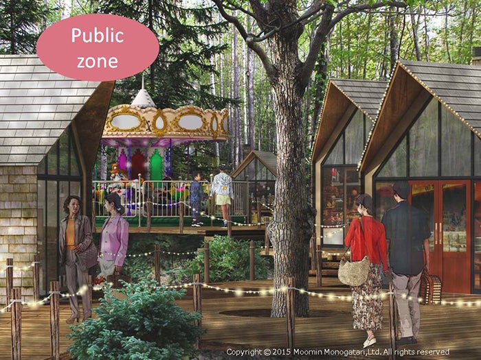 「Public zone（パブリックゾーン）」は日常的に足を運べる公園として、自然を活用したアクティビティ等を展開／画像提供：フィンテック