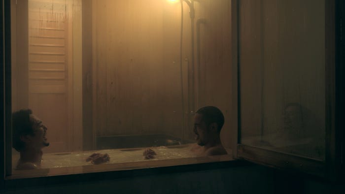 お風呂ではしゃぐ俊幸、快「TERRACE HOUSE TOKYO 2019-2020」37th WEEK(C)フジテレビ/イースト・エンタテインメント