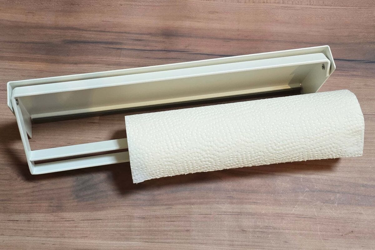 片手でカットマグネットキッチンペーパーホルダー