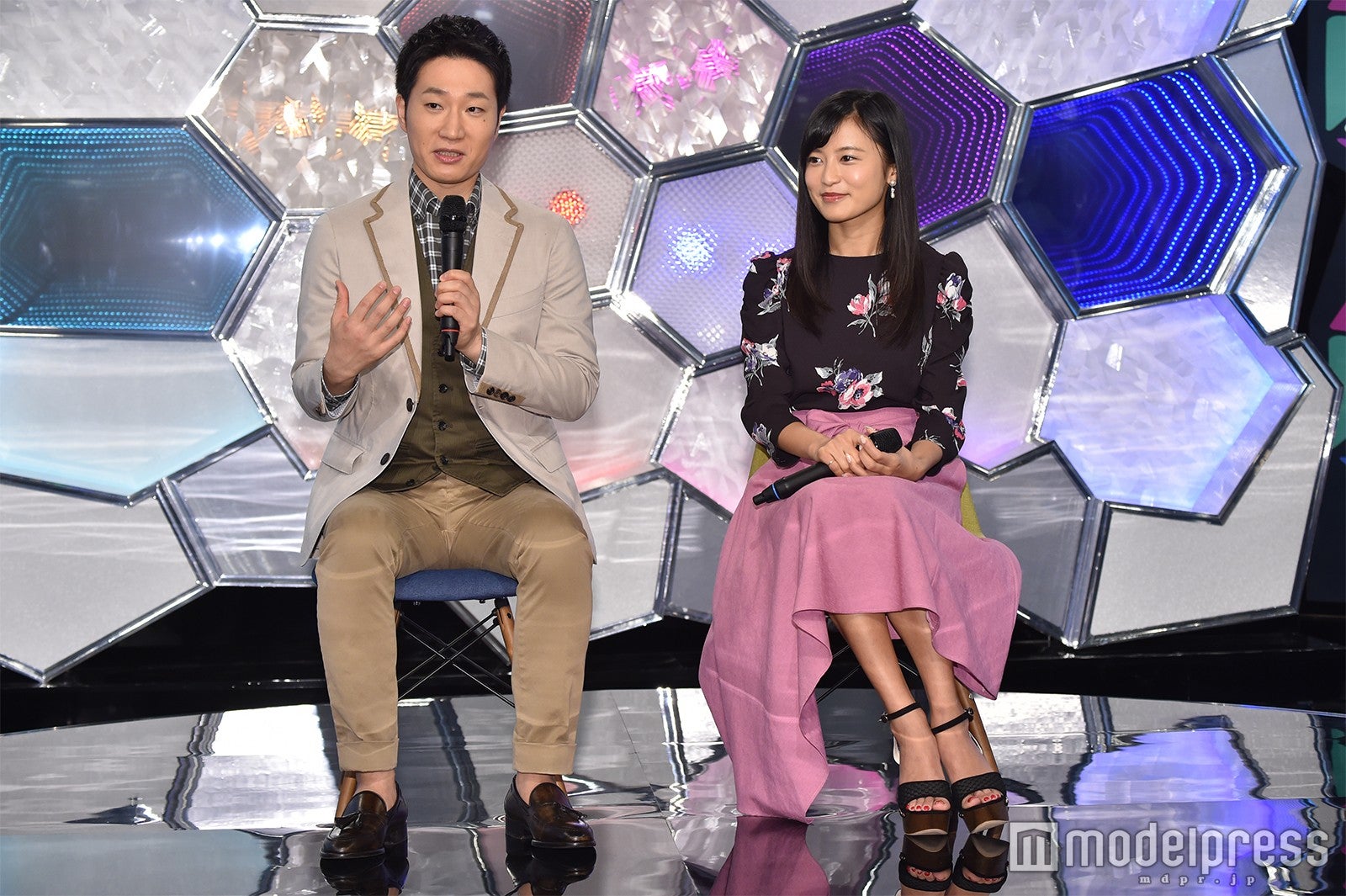 森田洋平アナウンサー、小島瑠璃子 （C）モデルプレス