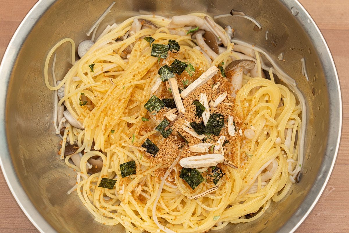 ヒロミ流時短キノコパスタ