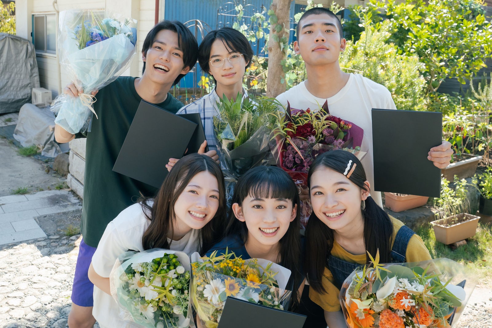 （上段左から）日向亘、越山敬達、日高由起刀（下段左から）南琴奈、近藤華、月島琉衣（C）フジテレビ