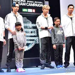 （左から）「ADIDAS DREAM CAMPAIGN With EXILE THE SECOND」新CM発表会に出席したTETSUYA、橘ケンチ、黒木啓司、AKIRA（C）モデルプレス