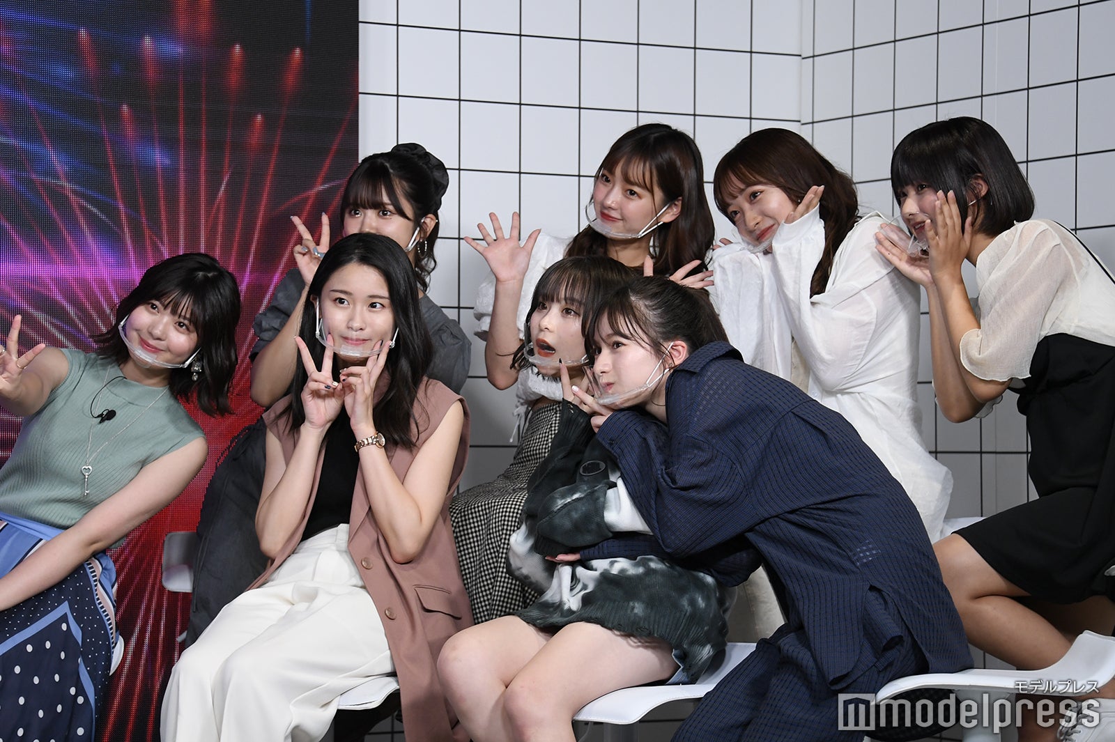 （後列左から）高梨優佳、夢咲ももな、石川翔鈴、横田未来（前列左から）ゆな、もか、さくら、坂本瑞帆 （C）モデルプレス