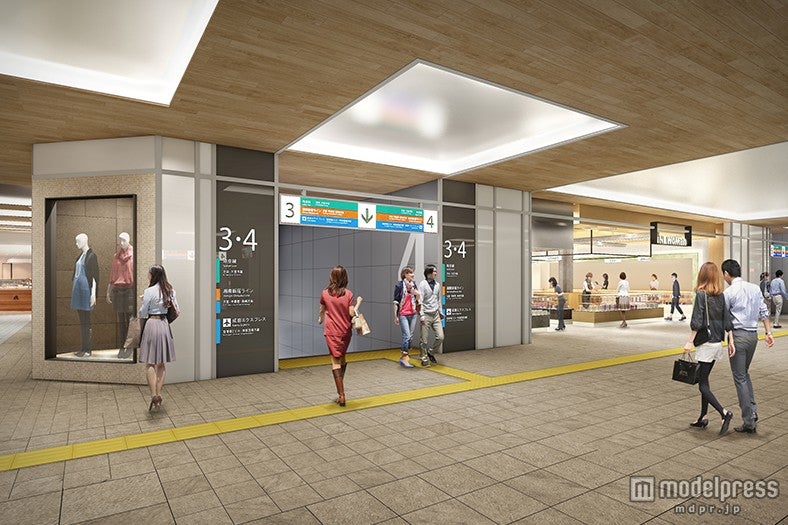 駅コンコースおよびエキナカショップ／画像提供：ルミネ