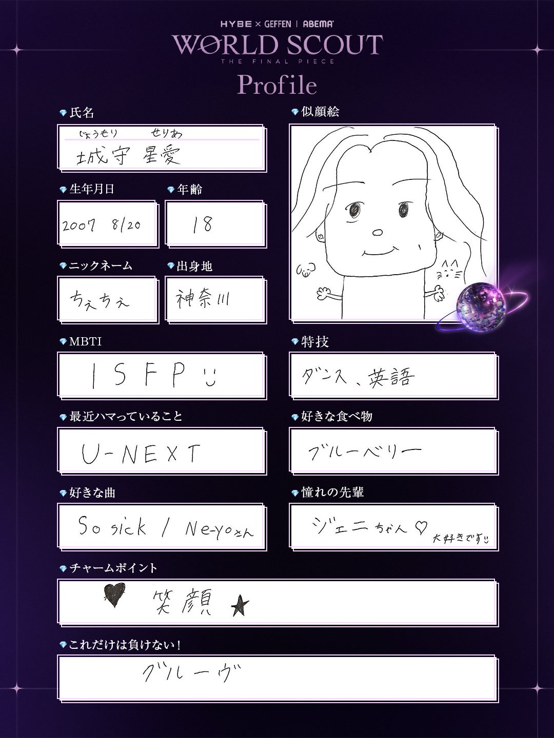 城守星愛（Seria Jomori）（C）AbemaTV,Inc.