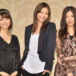 （左から）大島優子、香里奈、吉高由里子（ドラマ「私が恋愛できない理由」制作発表会見より）