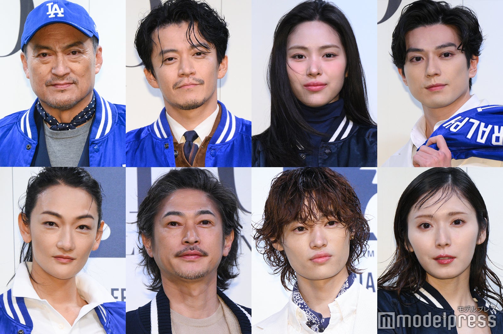 （上段左から）渡辺謙、小栗旬、リュジン、新田真剣佑（下段左から）冨永愛、窪塚洋介、窪塚愛流、松岡茉優（C）モデルプレス