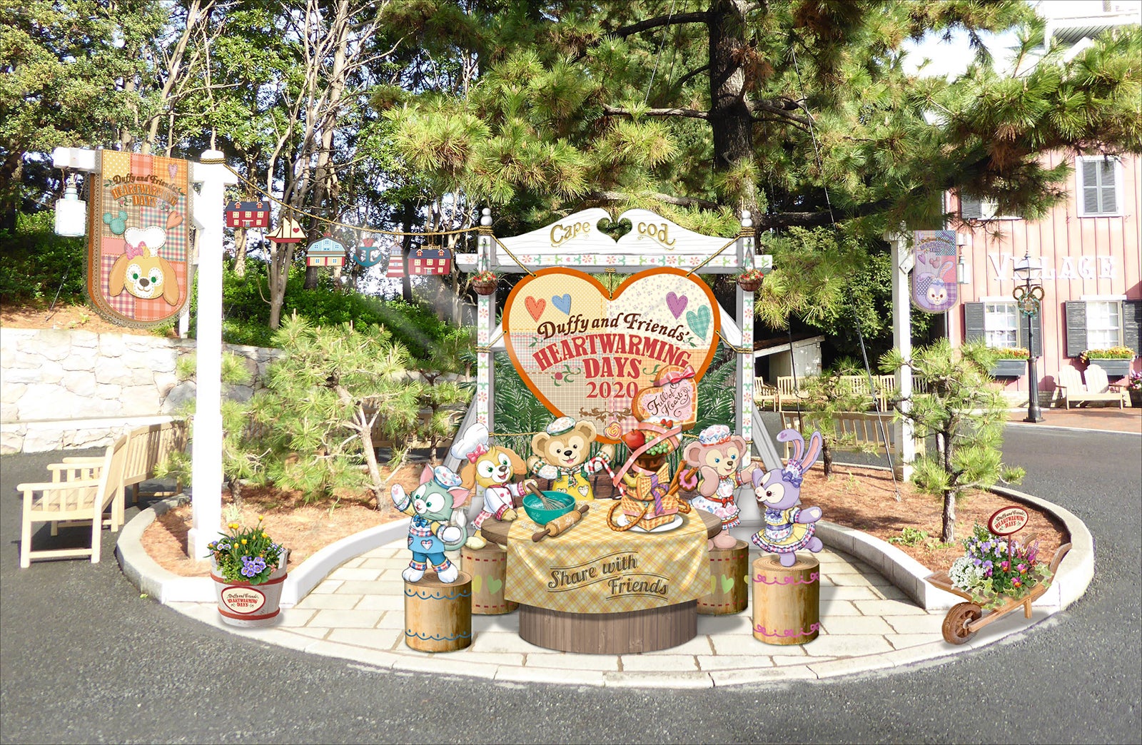 フォトロケーション（「アーント・ペグズ・ヴィレッジストア」前）（C）Disney