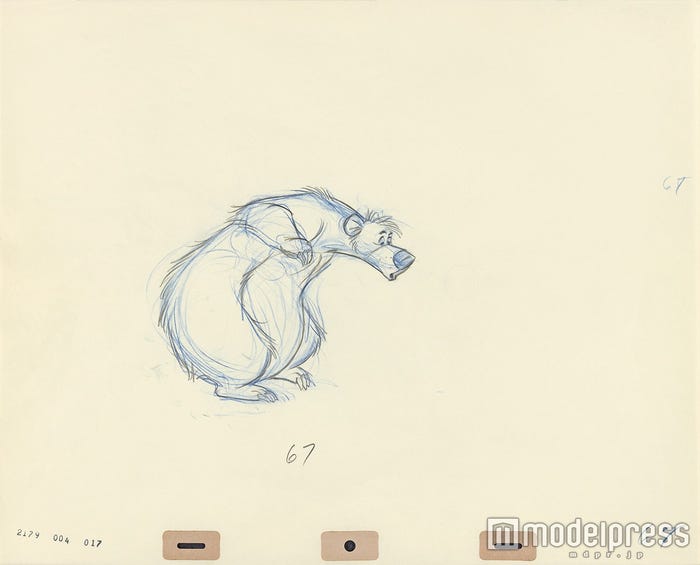 ジャングル・ブック(1967)/ラフ・アニメーション/アーティスト:フランク・トーマス(C)Disney Enterprises Inc