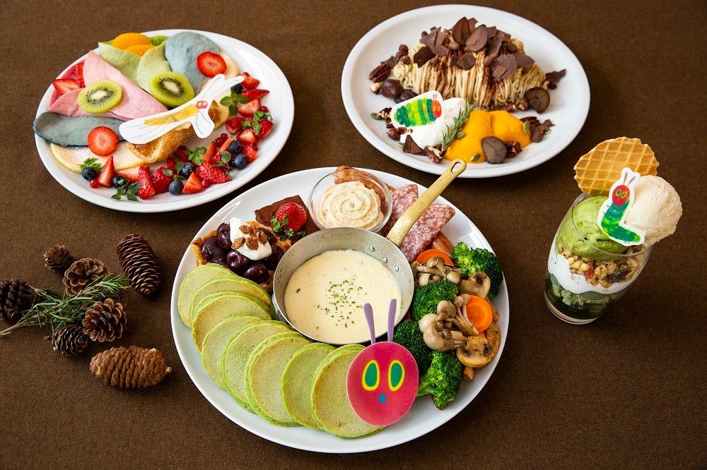 「はらぺこあおむし」鮮やかな4色蝶パンケーキなど限定コラボメニュー登場