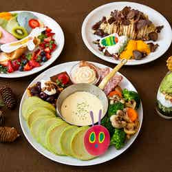 秋・冬の新メニュー「はらぺこあおむしパンケーキ」/画像提供::フレーバーワークス