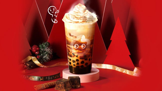 CoCo都可「ジンジャーブレッドミルクティー」黒糖タピオカ×ジンジャー香るミルクティー