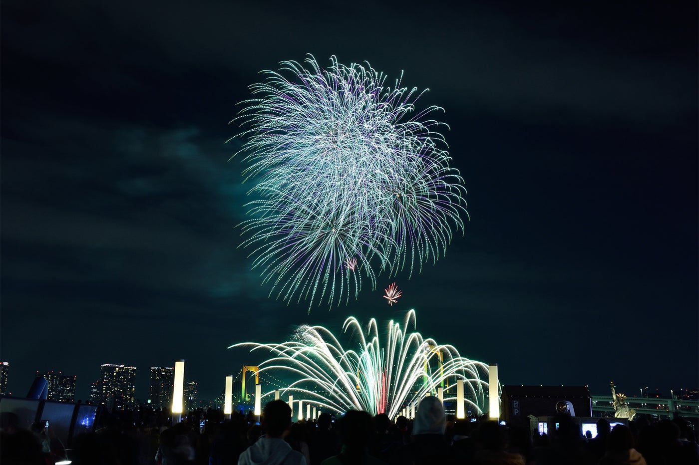 過去のお台場レインボー花火／写真：花火写真家 金武 武