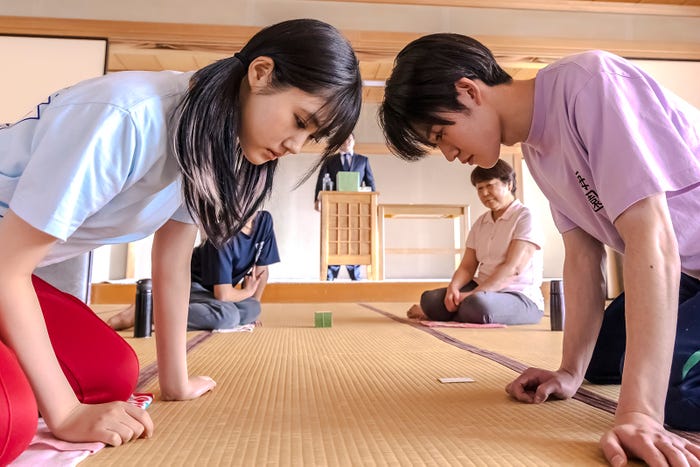 原菜乃華、山時聡真「ちはやふる−めぐり−」第2話(C)日本テレビ