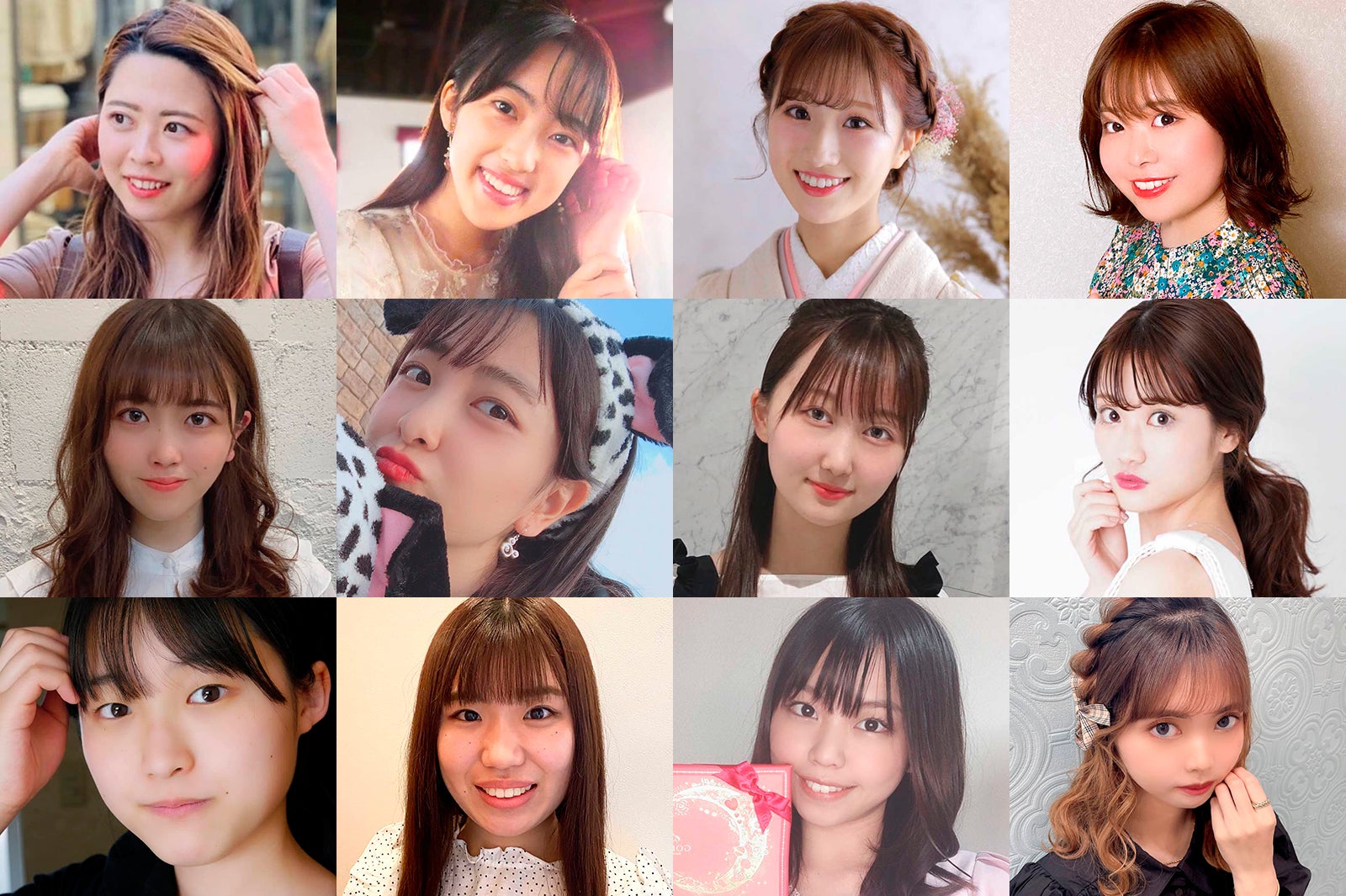 「MISS CIRCLE CONTEST 2021」三次審査通過者（一部）（提供写真）