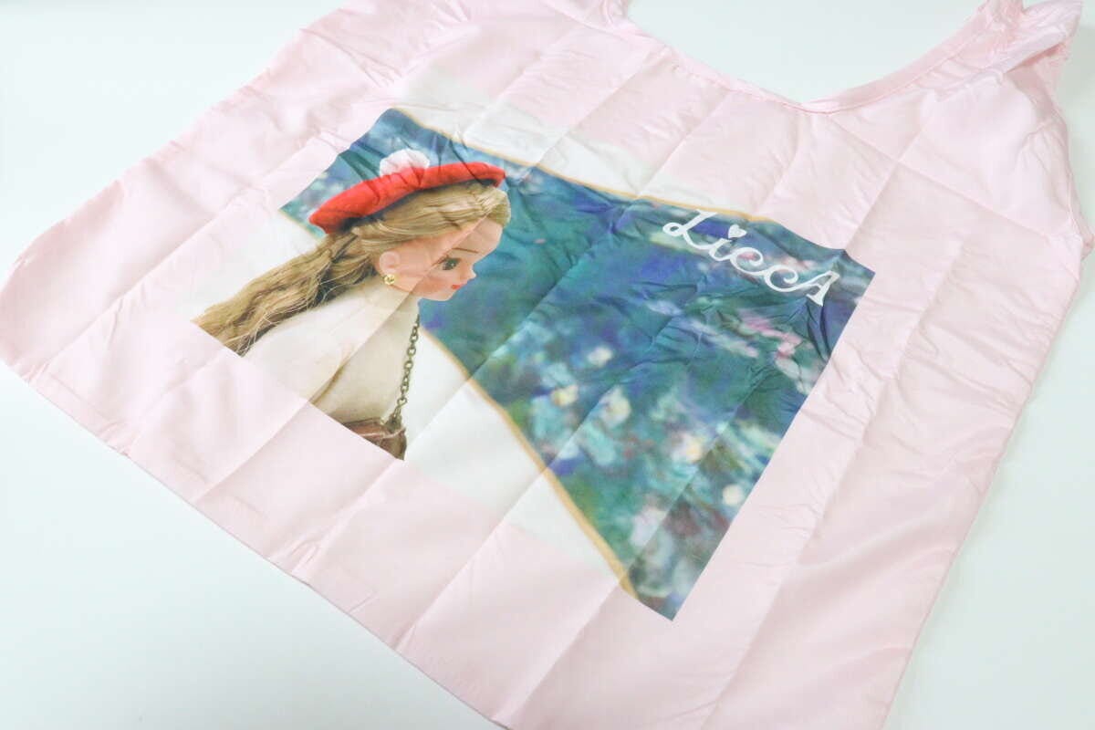 THREEPPY　スリーピー　チャーム付エコバッグ、キャリーケース風、PK（リカちゃん）　エコバッグ　デザイン