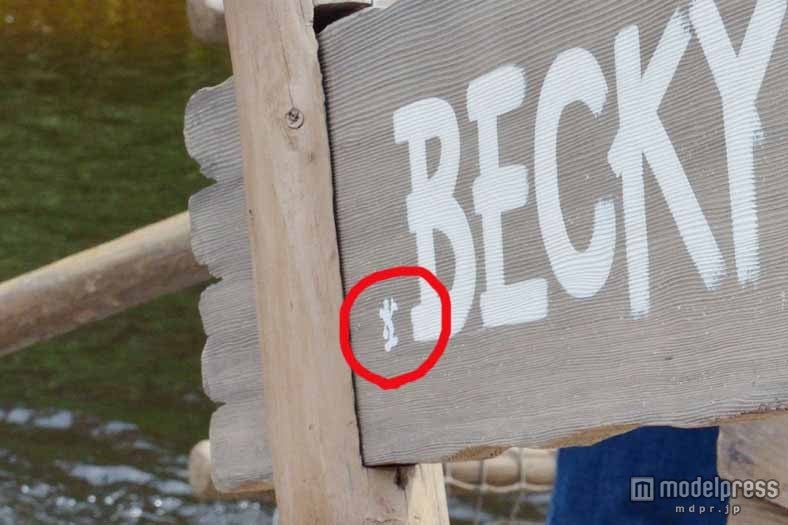 名前の横に全身姿のミッキーが描かれている（TDL）