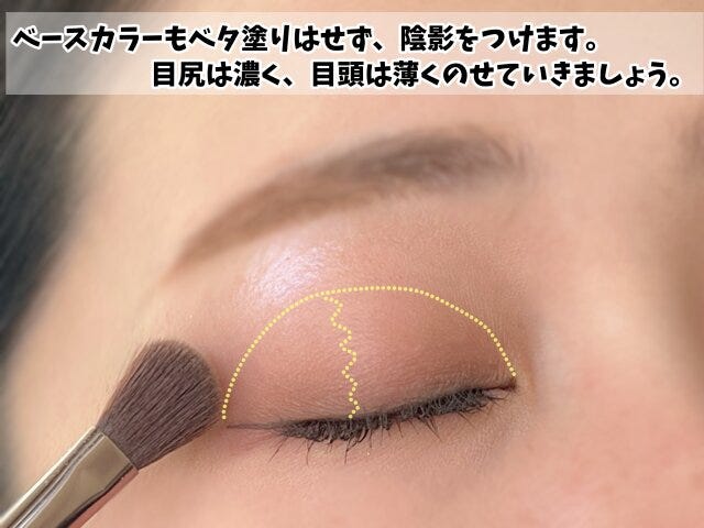 ベースカラーで影を作る