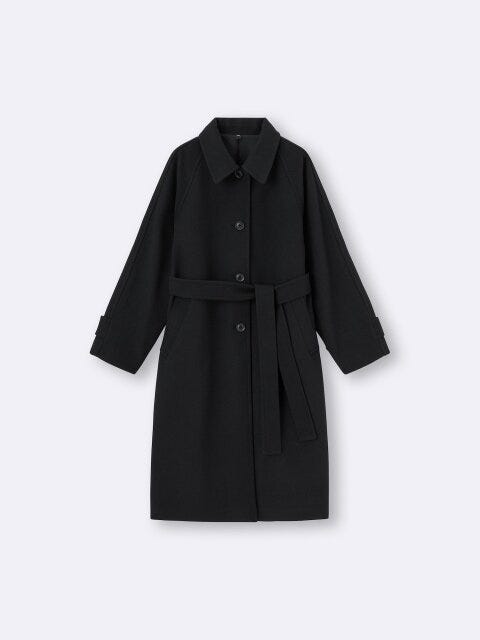 2025冬gu黒女性コージーメルトンバルマカーンコート