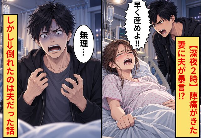 【深夜2時】陣痛がきた妻に…夫「早く産めよ！！」しかし⇒「無理…」倒れたのは“夫”だった話