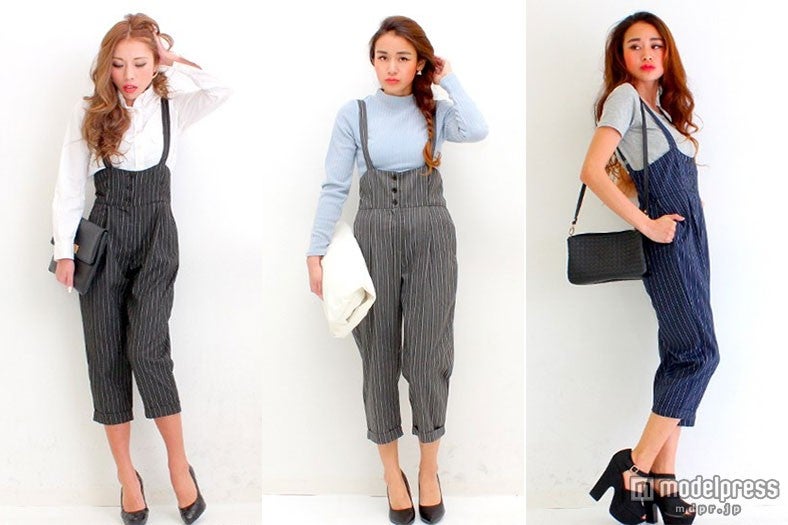 【LATINA】HWストライプ　サスペ付き サロペット「ANAP」5,940円（税込）