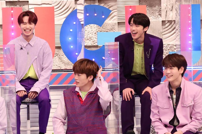 (左から)川尻蓮、木全翔也、河野純喜、豆原一成 (C)フジテレビ