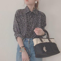 モードにかっこよく!春のトレンド「ドット柄」で作る大人コーデ