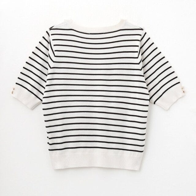 しまむら　新作　トップス　ボーダー　ニット