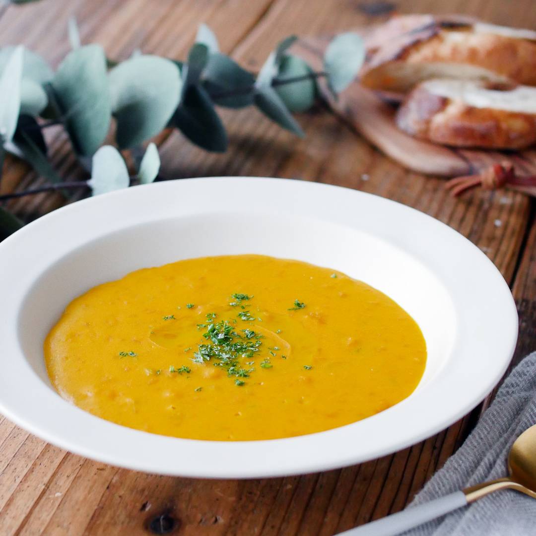 ミキサーいらず！かぼちゃのポタージュスープ