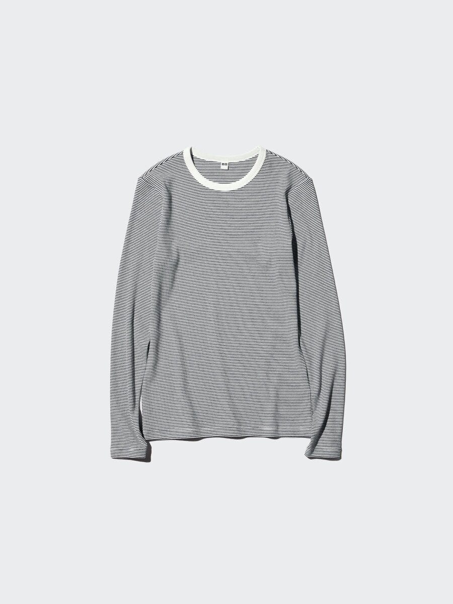ソフトリブT/長袖/ボーダー／01