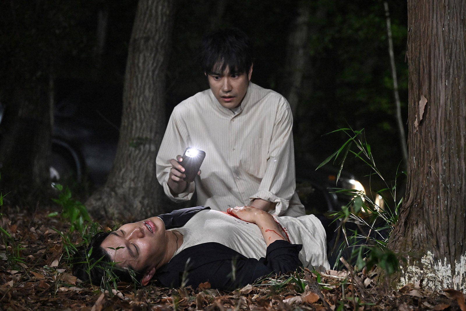 松山ケンイチ、鈴木亮平「リブート」第1話（C）TBS