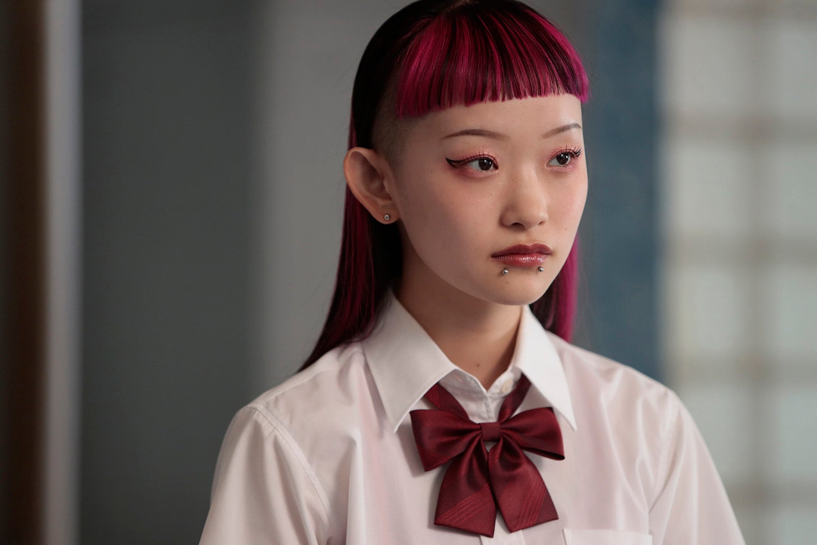 詩羽「最高の教師 1年後、私は生徒に■された」第5話より（C）日本テレビ