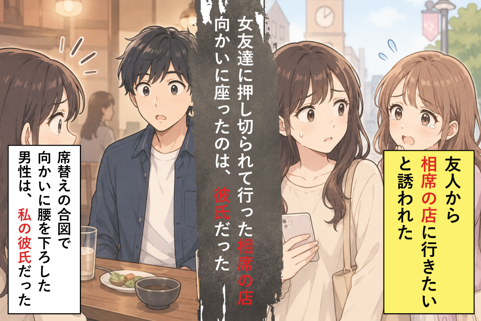 相席の店で彼氏と鉢合わせた私の問い