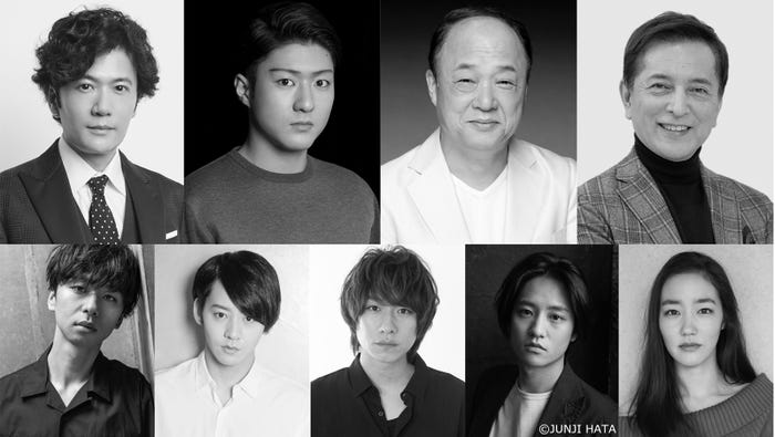 (左上から)稲垣吾郎、中村橋之助、田山涼成、榎木孝明(左下から)橋本淳、牧島輝、落合モトキ、藤原季節、清水葉月(提供写真)