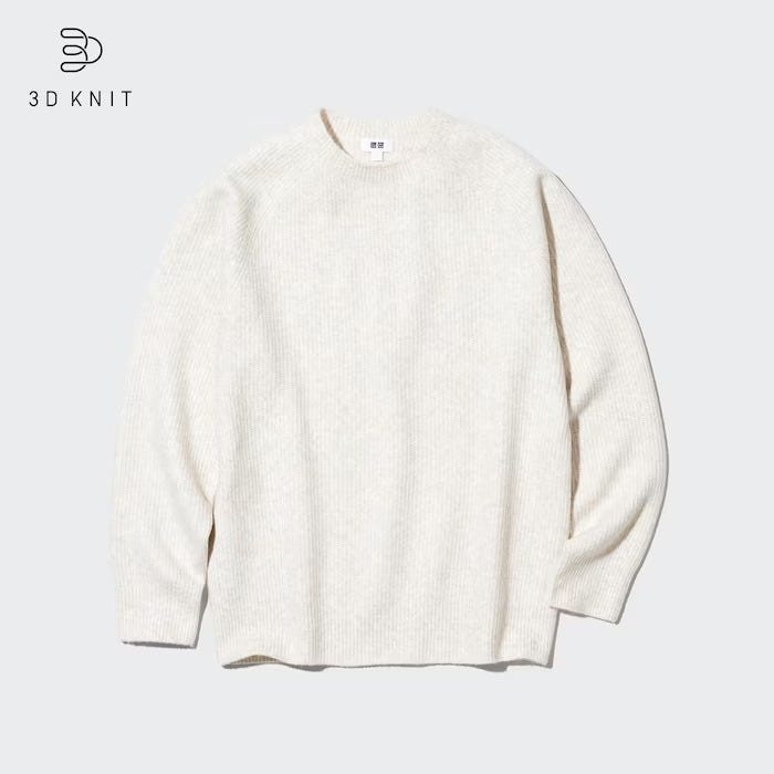 ユニクロ　uniqlo　レディース　おすすめ　オススメ　コスパ　2023　冬　ニット　セーター　値下げ　セール　3Dスフレヤーンクルーネックセーター