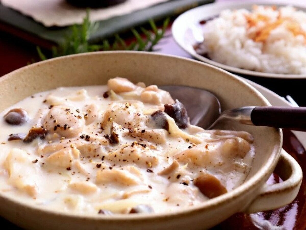 鶏ささみとキノコのミルクシチュー 鶏ささみとキノコのミルクシチュー