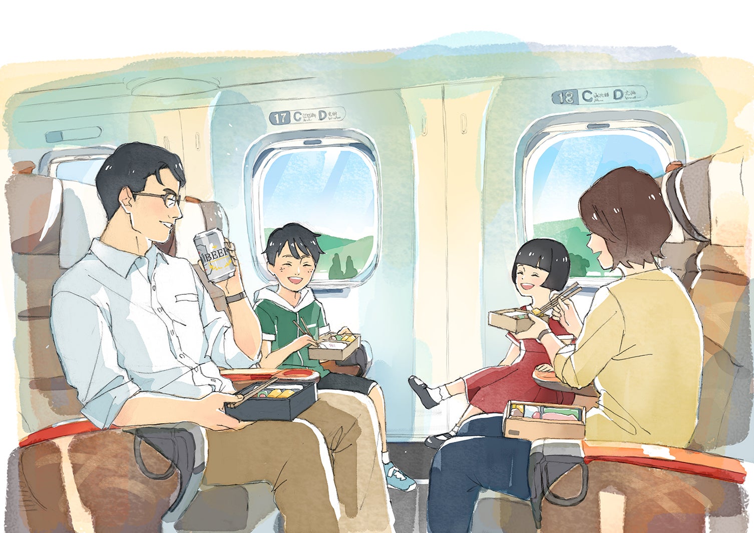 テレビCM「夏列車 いっしょに見る夏 帰る夏」より（提供写真）