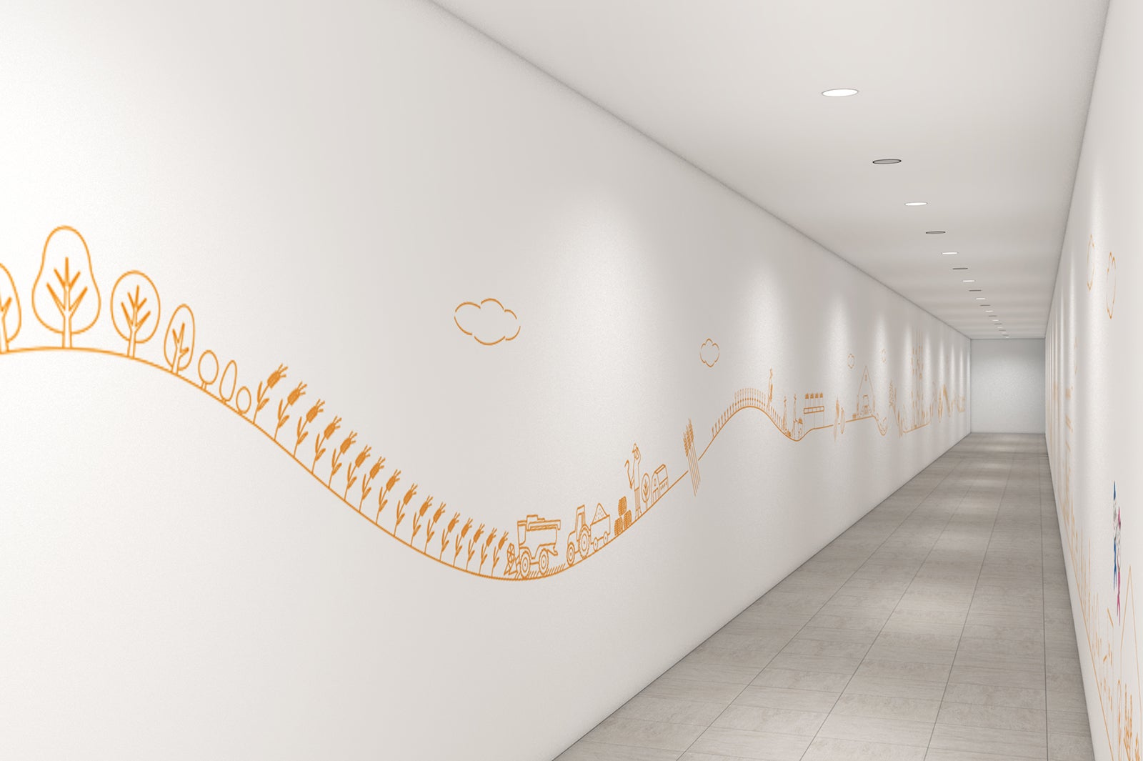 見学通路（パース）／画像提供：中村屋