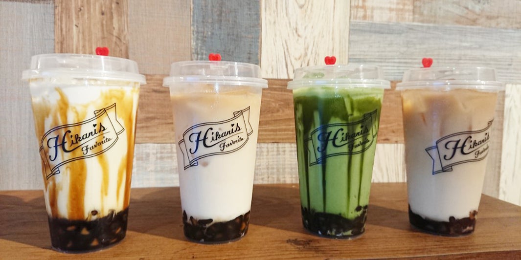 左から、波照間黒糖ミルク、北海道ミルクティー、京都産宇治抹茶ミルク、加賀棒ほうじ茶ミルク／画像提供：株式会社ジャストライク