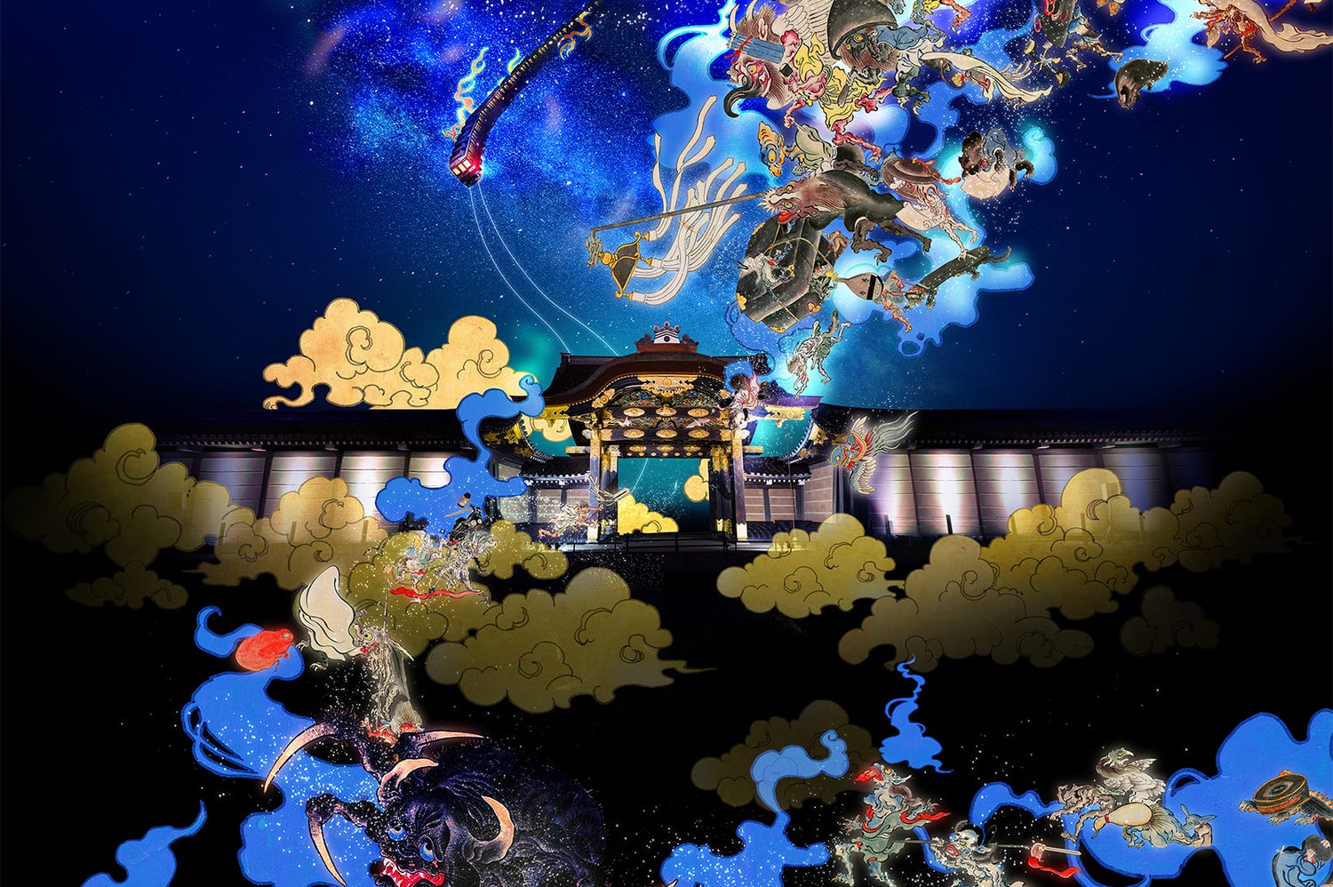 京都の世界遺産「二条城」で夏季ライトアップ 特別な夏を演出するフリマやグルメ屋台も