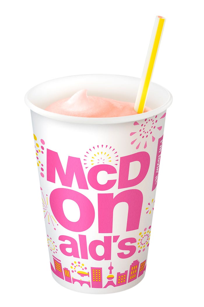 マックシェイク もも3種いれちゃいましたMサイズ/画像提供:日本マクドナルド