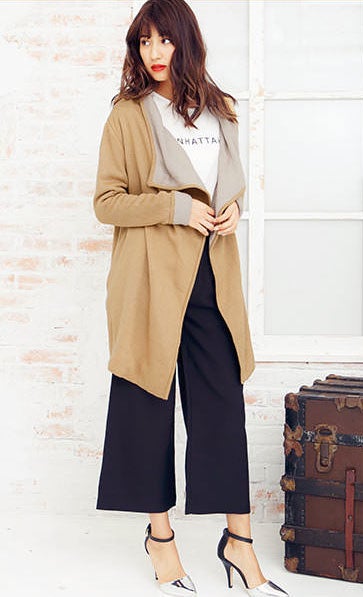 バイカラー袋編みニットカーディガン「神戸レタス」3990円（税込）／画像提供：神戸レタス